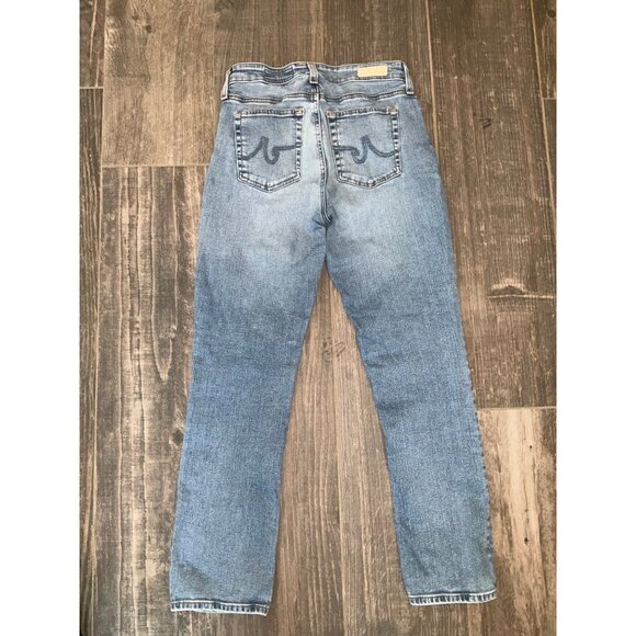 AG Adriano Goldschmied MARI CROP Distressed Slim Straight Jeans Size 28 - Picture 3 of 4